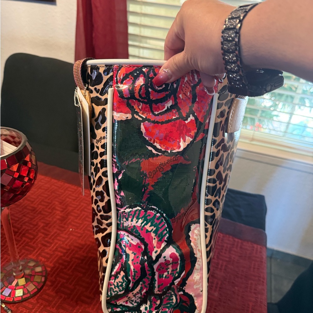 Consuela Leopard Print Tote with Multicolor Straps *Brand New* 14” and 14 1/2W - Picture 8 of 16